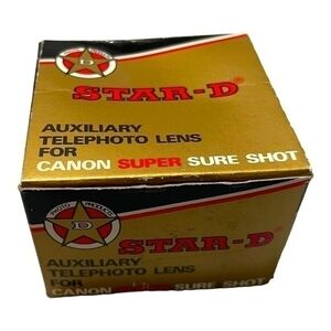 STAR-D Auxiliary Telephoto Lens Canon Super Sure Shot Manual Focus New